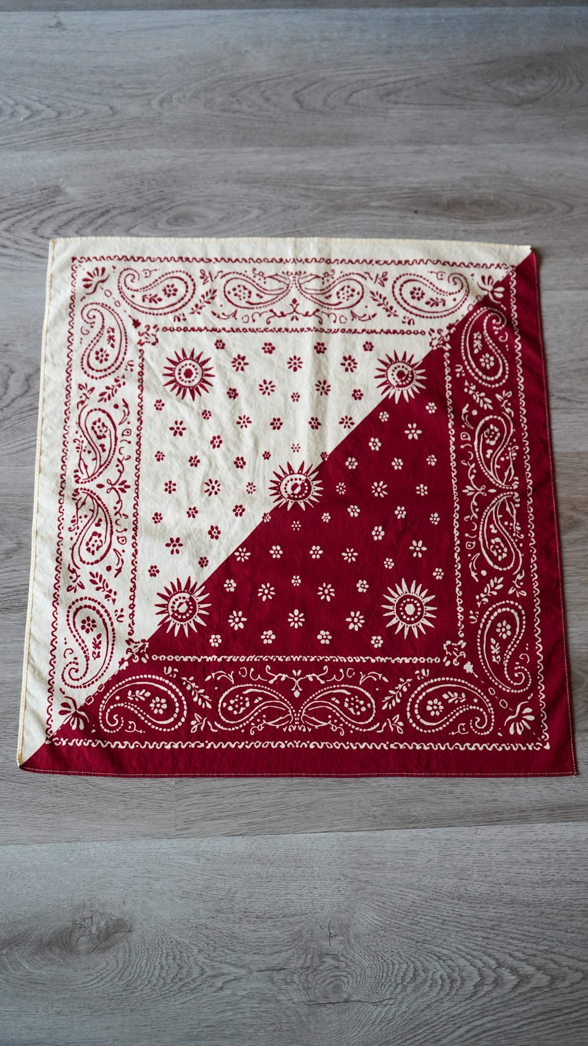 Crimson And Cream Bandana