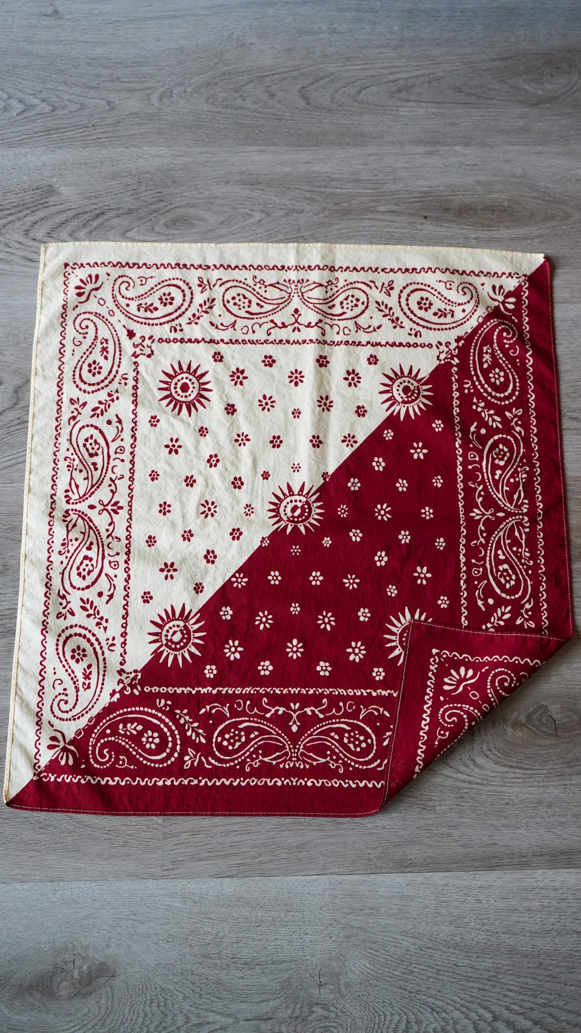 Crimson And Cream Bandana